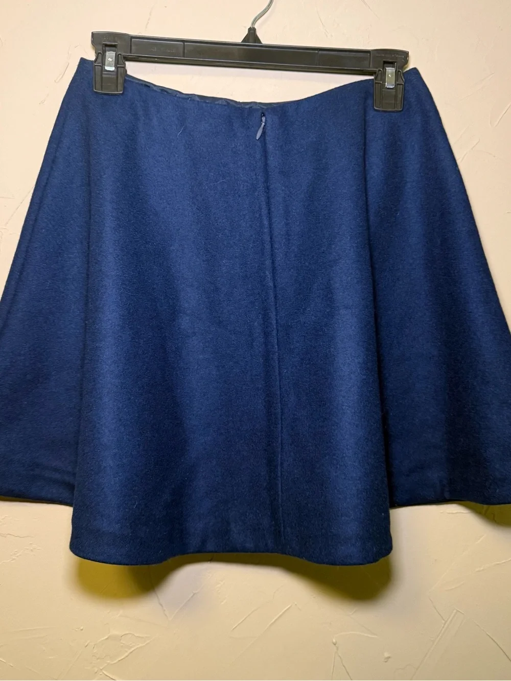 Kate Spade Saturday Navy Blue Wool Blend Skater Mini Skirt A-Line Flare Size 2